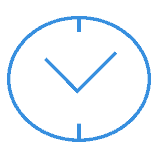 blue clock icon