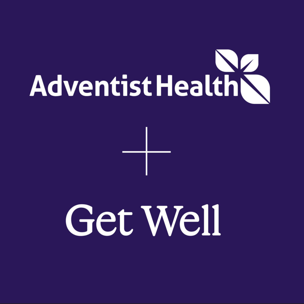 Text that reads "Adventist Health plus Get Well"