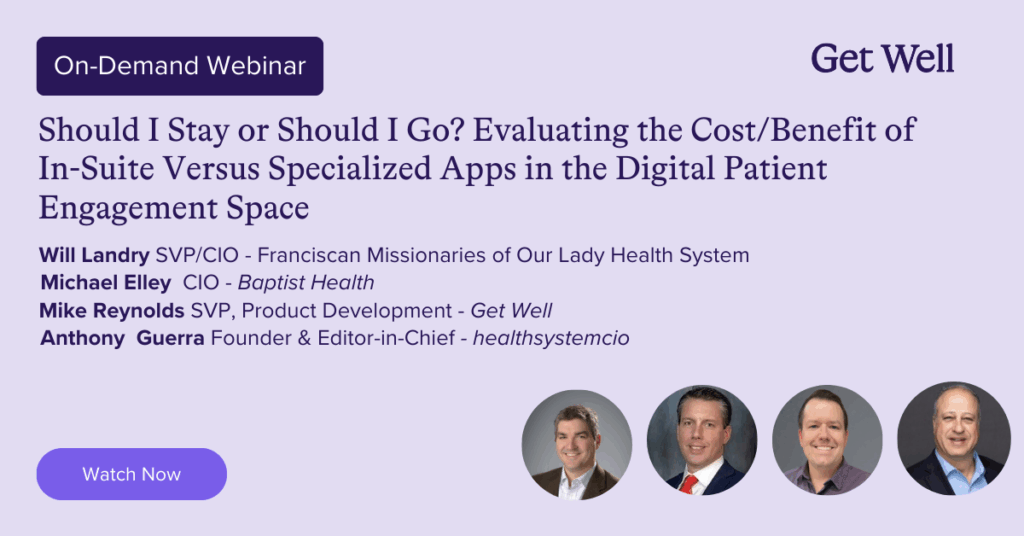 On-Demand Webinar: Evaluating the Cost/Benefit of In-Suite Versus Specialized Apps in the Digital Patient Engagement Space